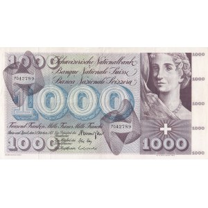 Switzerland, 1000 Franken, 1973, XF, p52l