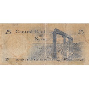 Syria, 25 Pounds, 1973, POOR, p96c