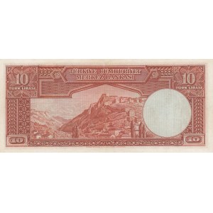 Turkey, 10 Lira, 1938, XF, p128, 2/1. Emission