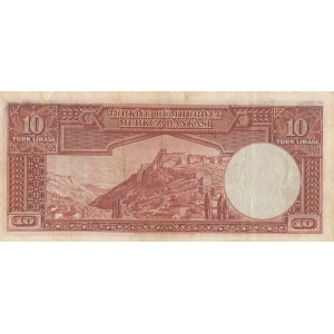 Turkey, 10 Lira, 1938, VF, p128, 2/1. Emission