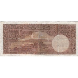 Turkey, 100 Lira, 1938, POOR, p130, 2/1. Emission