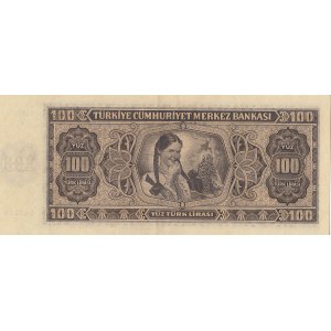 Turkey, 100 Lira, 1942, XF (+), p144, 3/1. Emission