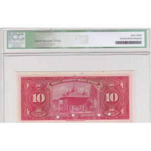 Turkey, 10 Lira, 1947, UNC, p147s, 4/1. Emission, SPECIMEN