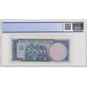 Turkey, 5 Lira, 1952, UNC, p154, 5/1. Emission