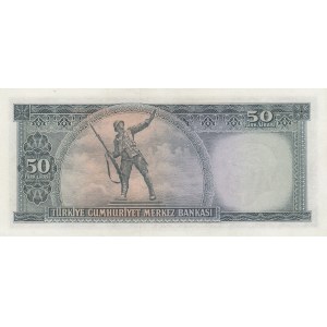 Turkey, 50 Lira, 1957, AUNC, p165, 5/4. Emission