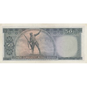 Turkey, 50 Lira, 1957, AUNC, p165, 5/4. Emission