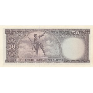 Turkey, 50 Lira, 1964, AUNC / UNC, p175, 5/6. Emission