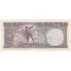 Turkey, 50 Lira, 1964, AUNC, p175, 5/6. Emission