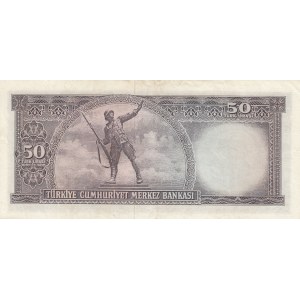 Turkey, 50 Lira, 1964, XF, p175, 5/6. Emission