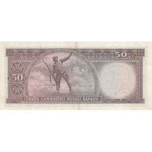 Turkey, 50 Lira, 1971, VF, p187Aa, 5/7. Emission