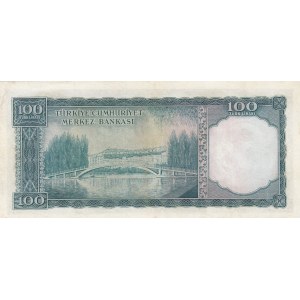 Turkey, 100 Lira, 1956, VF, p168, 5/2. Emission