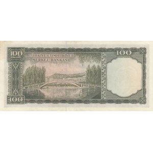 Turkey, 100 Lira, 1962, AUNC, p176, 5/4. Emission