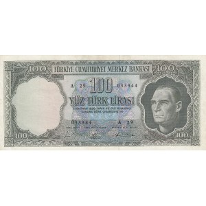 Turkey, 100 Lira, 1964, VF, p177, 5/2. Emission