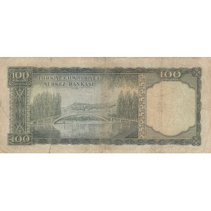 Turkey, 100 Lira, 1969, POOR, p182, 5/6. Emission