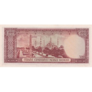 Turkey, 500 Lira, 1953, UNC, p170, 5/1. Emission