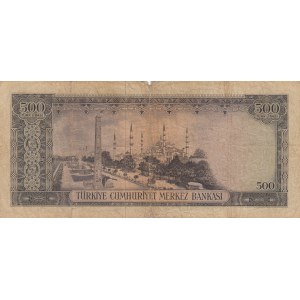 Turkey, 500 Lira, 1959, FINE, p171, 5/2. Emission