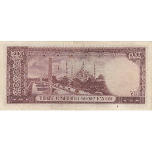Turkey, 500 Lira, 1962, VF, p178, 5/3. Emission