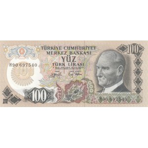 Turkey, 100 Lira, 1979, UNC, p189, 6/2. Emission, H90