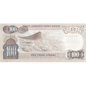 Turkey, 100 Lira, 1972, AUNC, p189, 6/1. Emission