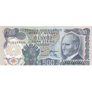 Turkey, 500 Lira, 1974, AUNC, p190e, 6/2. Emission