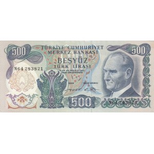 Turkey, 500 Lira, 1974, XF, p190e