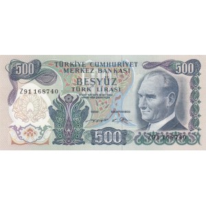 Turkey, 500 Lira, 1974, XF, p190e, 6/2. Emission, Z91, REPLACEMENT