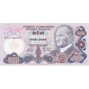 Turkey, 1.000 Lira, 1979, UNC, p191, 6/2. Emission, E01