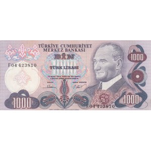 Turkey, 1000 Lira, 1981, AUNC, p191, 6/3. Emission