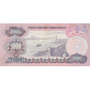 Turkey, 1000 Lira, 1981, AUNC, p191, 6/3. Emission