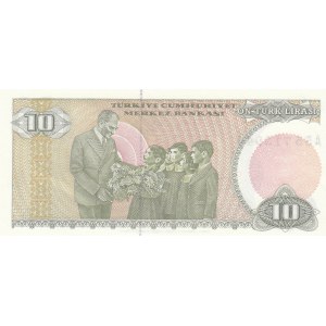 Turkey, 10 Lira, 1979, UNC, p192, 7/1. Emission, A55 first prefix