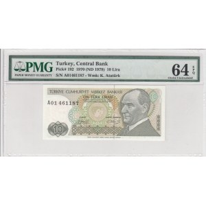 Turkey, 10 Lira, 1979, UNC, p192, 7/1. Emission, A01