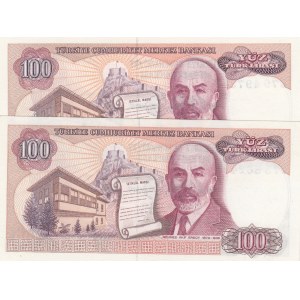 Turkey, 100 Lira, 1984, UNC, p194, 7/2. Emission, (Total 2  banknotes)