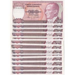 Turkey, 100 Lira, 1983/1984, XF / AUNC, p194, 7/1. and 7/2. Emission, (Total 43 banknotes)