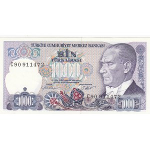 Turkey, 1000 Lira, 1986, UNC, p196, 7/1. Emission, C90