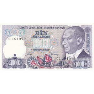 Turkey, 1000 Lira, 1988, UNC, p196, 7/2. Emission, I01 first prefix