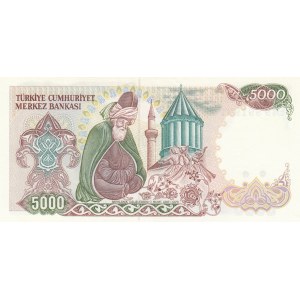 Turkey, 5.000 Lira, 1988, UNC, p197, 7/3. Emission
