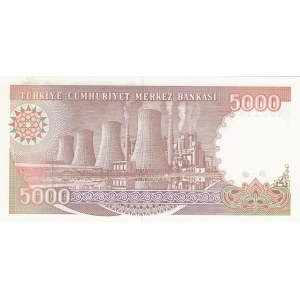 Turkey, 5000 Lira, 1990, UNC, p198, 7/4. Emission, G90
