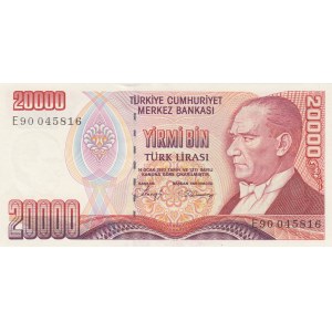 Turkey, 20.000 Lira, 1988, UNC, p201, 7/1. Emission, E90