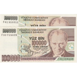 Turkey, 100.000 Lira, 1996, UNC, p205c, 7/3. Emission