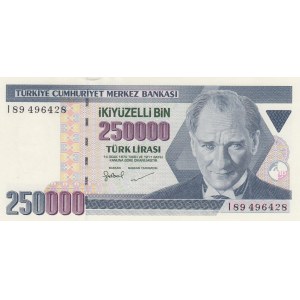 Turkey, 250.000 Lira, 1998, UNC, p211, 7/3. Emission, ı89 LAST prefix