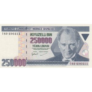 Turkey, 250.000 Lira, 1998, UNC, p211, 7/3. Emission, I89 LAST PREFIX