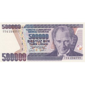 Turkey, 500.000 Lira, 1997, UNC, p212, 7/4. Emission, I74 last prefix