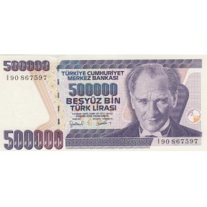 Turkey, 500.000 Lira, 1997, UNC, p212, 7/4. Emission, I90 last prefix