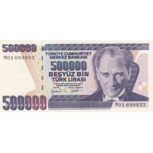 Turkey, 500.000 Lira, 1997, UNC p212, 7/4. Emission, M01