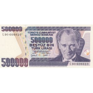 Turkey, 500.000 Lira, 1997, UNC p212, 7/4. Emission, L90