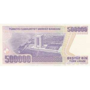 Turkey, 500.000 Lira, 1997, UNC p212, 7/4. Emission, L90