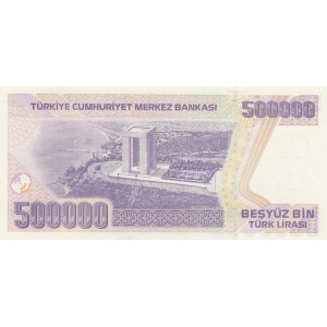 Turkey, 500.000 Lira, 1997, UNC, p212 7/1. Emission, J01 first prefix