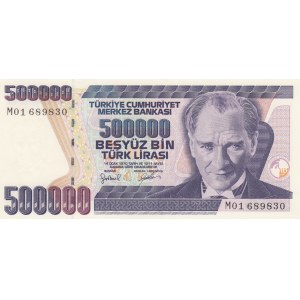 Turkey, 500.000 Lira, 1997, UNC, p212, 7/4. Emission, M01