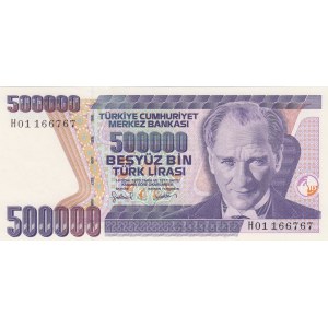 Turkey, 500.000 Lira, 1997, UNC, p212, 7/4. Emission, H01