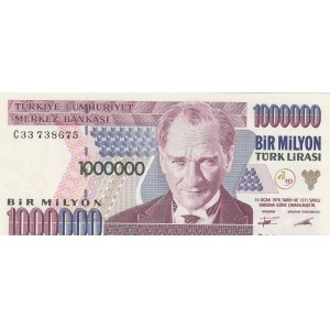 Turkey, 1.000.000 Lira, 1995, UNC, p209a, 7/1. Emission